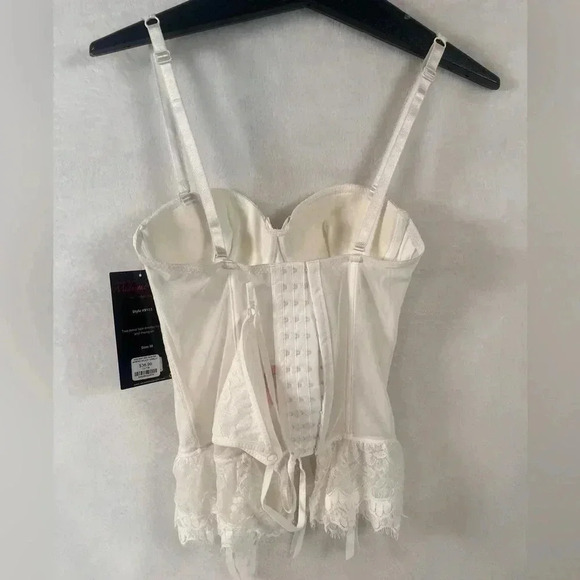 Seven Til Midnight Lace Overlay Bustier and Thong Set - Picture 2 of 5